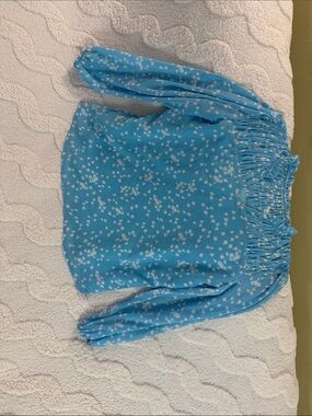 Blue Floral Blouse